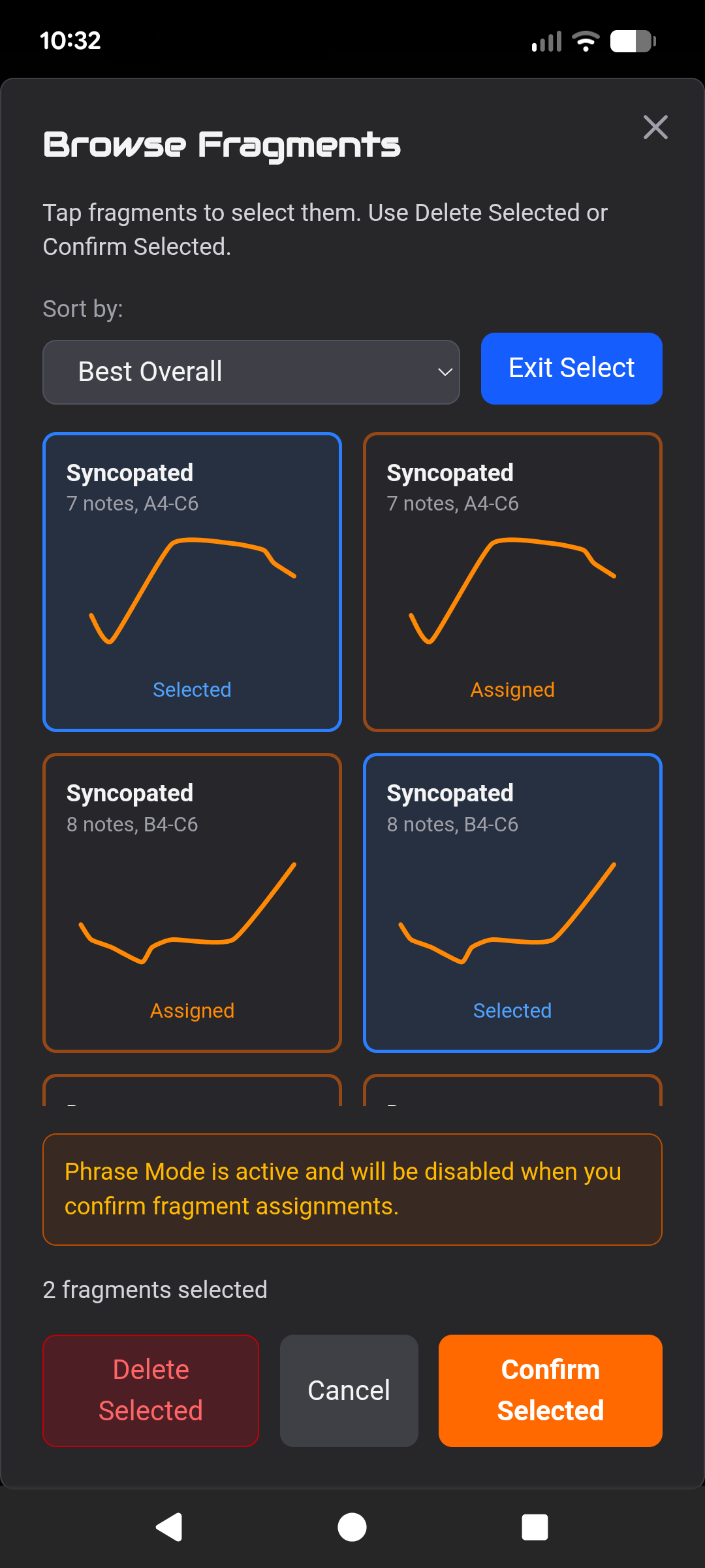 TC-01 MIDI import screen